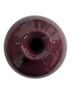 Burgundy Round Art Glass Vase