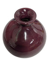 Burgundy Round Art Glass Vase