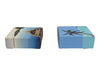 Pair of Original Mini Canvas Paintings – Canoe & Tropical Palm