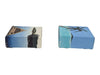 Pair of Original Mini Canvas Paintings – Canoe & Tropical Palm