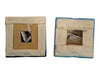 Pair of Original Mini Canvas Paintings – Canoe & Tropical Palm
