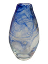 Blue Swirl Art Glass Vase