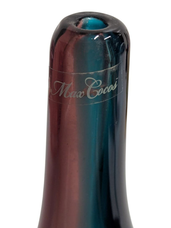 Max Cocco Teal & Plum Art Glass Vase