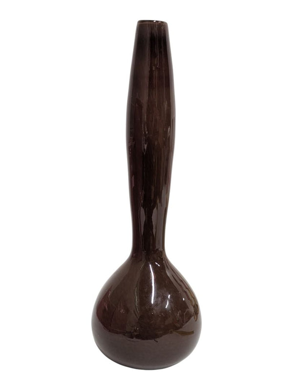 Max Cocco Tall Brown Art Glass Vase