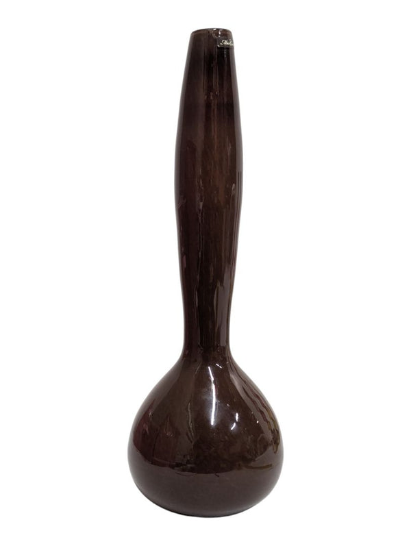 Max Cocco Tall Brown Art Glass Vase