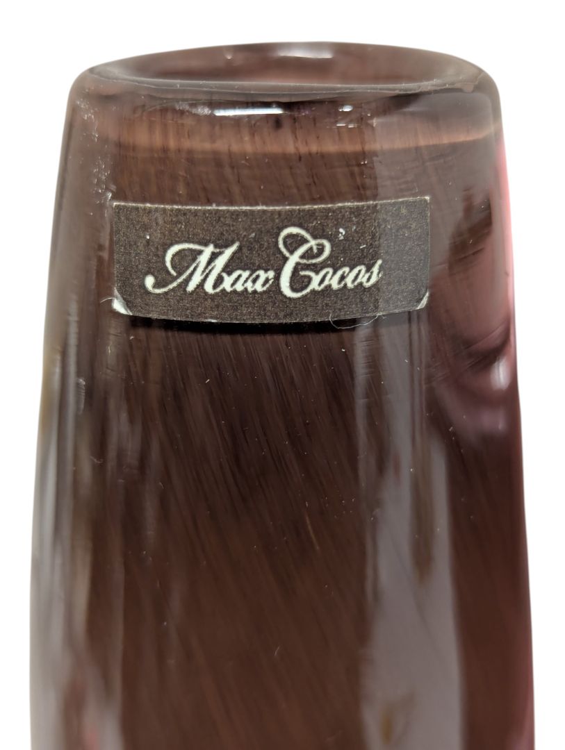 Max Cocco Tall Brown Art Glass Vase