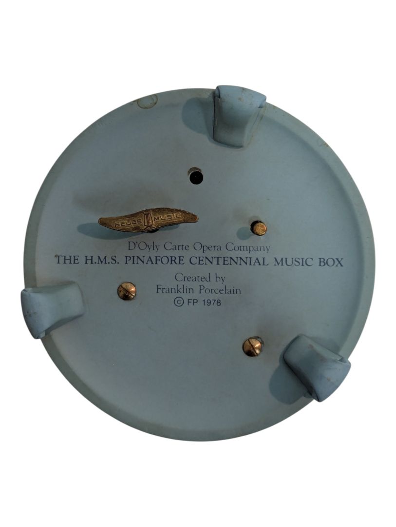 Franklin Porcelain H.M.S. Pinafore Centennial Music Box