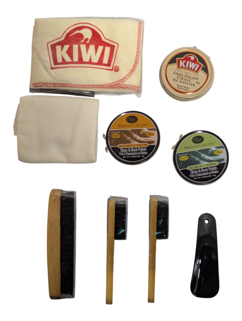 Vintage Shoe Shine Travel Kit with Case
