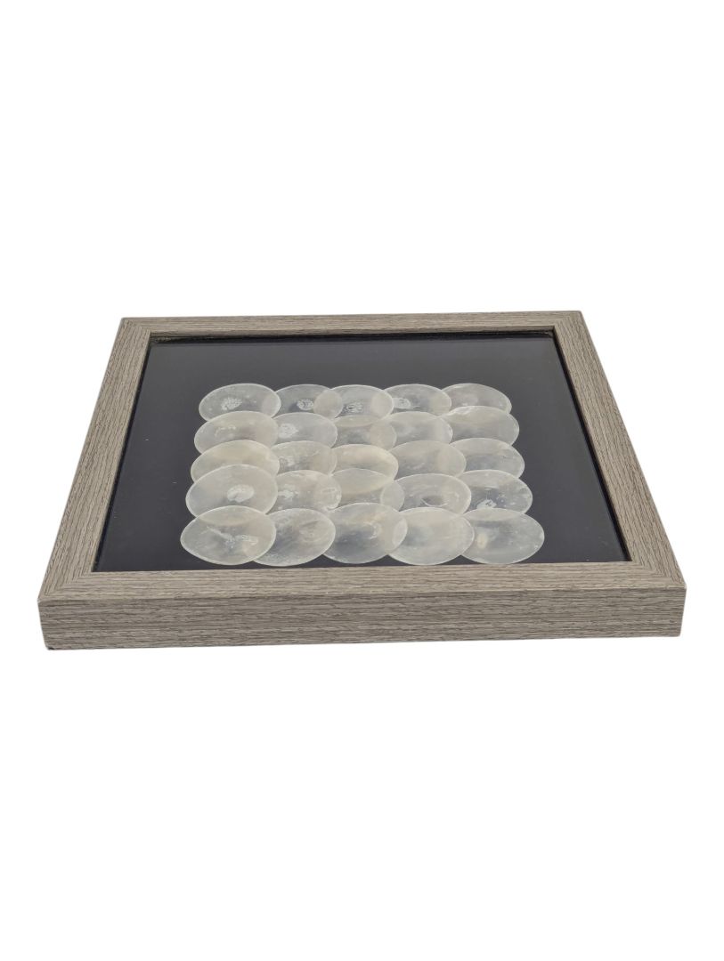 Framed Capiz Shell Geometric Wall Art