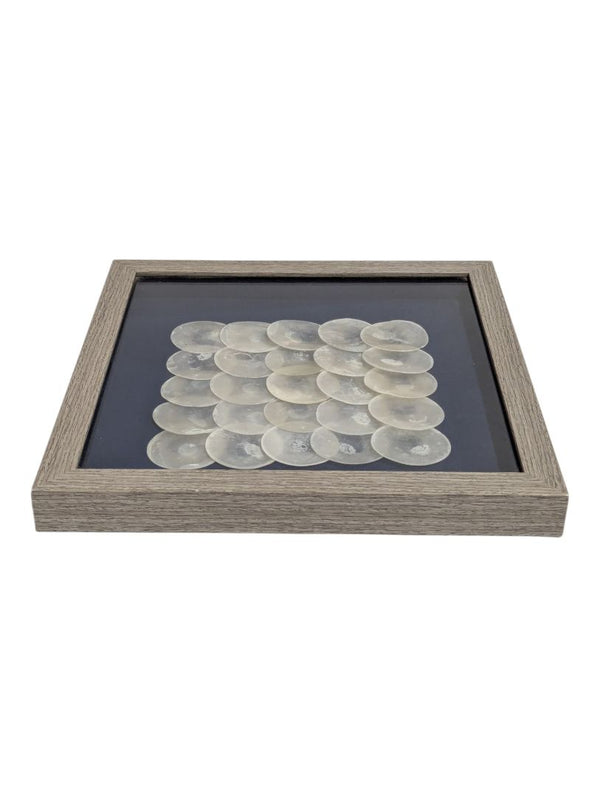 Framed Capiz Shell Geometric Wall Art
