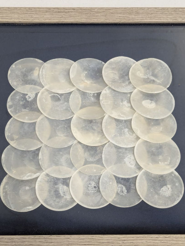 Framed Capiz Shell Geometric Wall Art