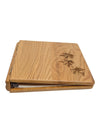Wooden Memorial Guest Book with Maple Leaf Design