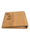 Wooden Memorial Guest Book with Maple Leaf Design
