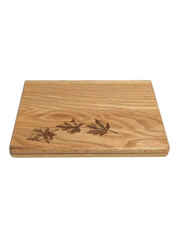Wooden Memorial Guest Book with Maple Leaf Design