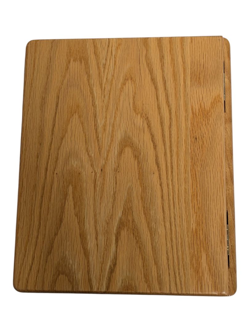 Wooden Memorial Guest Book with Maple Leaf Design