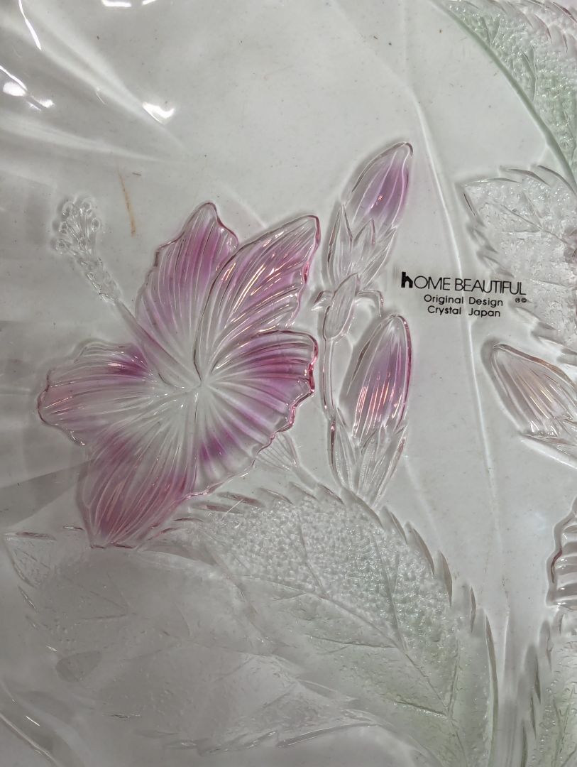 Home Beautiful “Laura” Crystal Serving Platter
