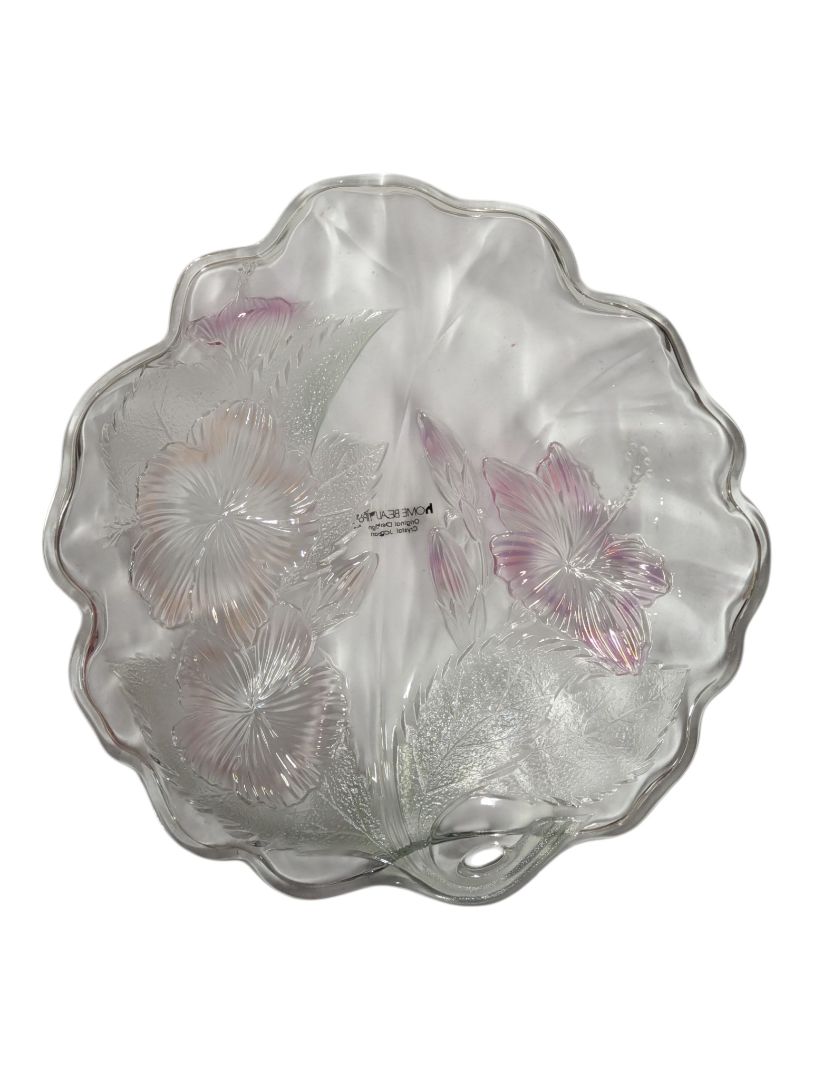 Home Beautiful “Laura” Crystal Serving Platter