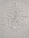 Holiday Season Glass Christmas Tree Serving Platter