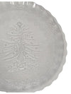 Holiday Season Glass Christmas Tree Serving Platter