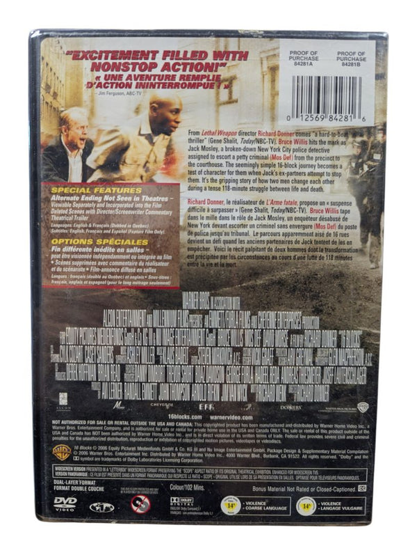 16 Blocks Widescreen Edition DVD – Bruce Willis, Mos Def