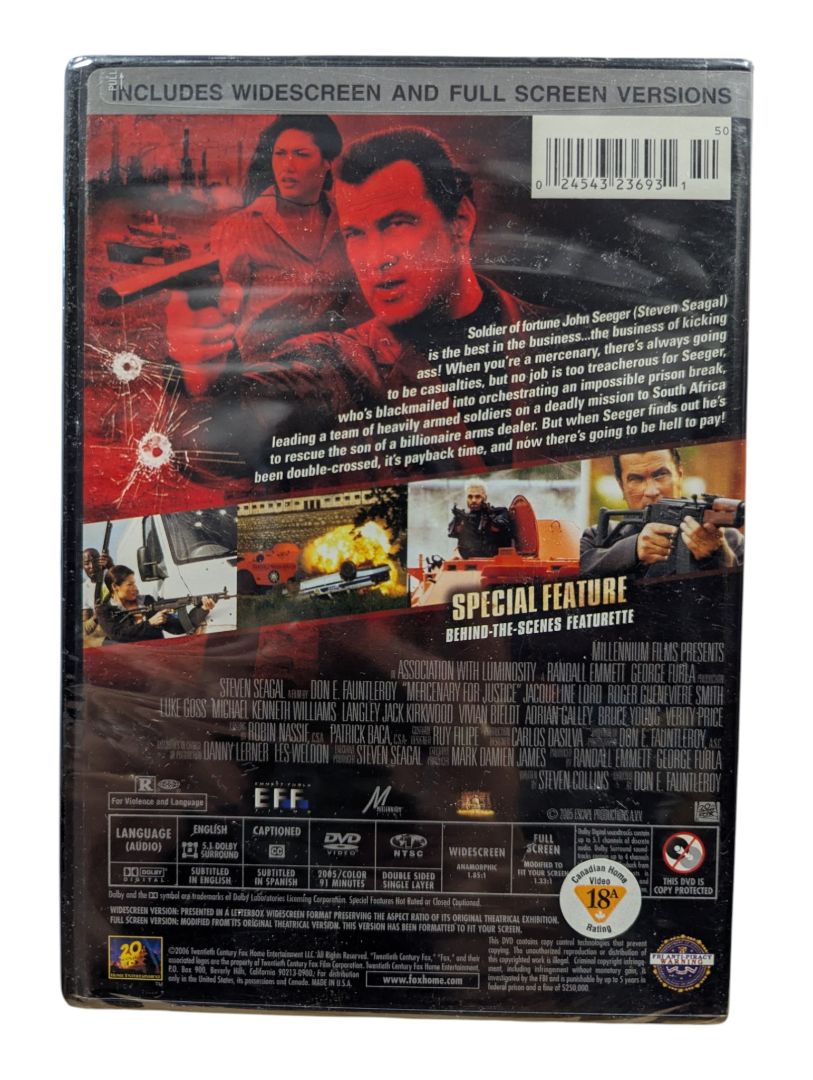 Steven Seagal – Mercenary for Justice DVD