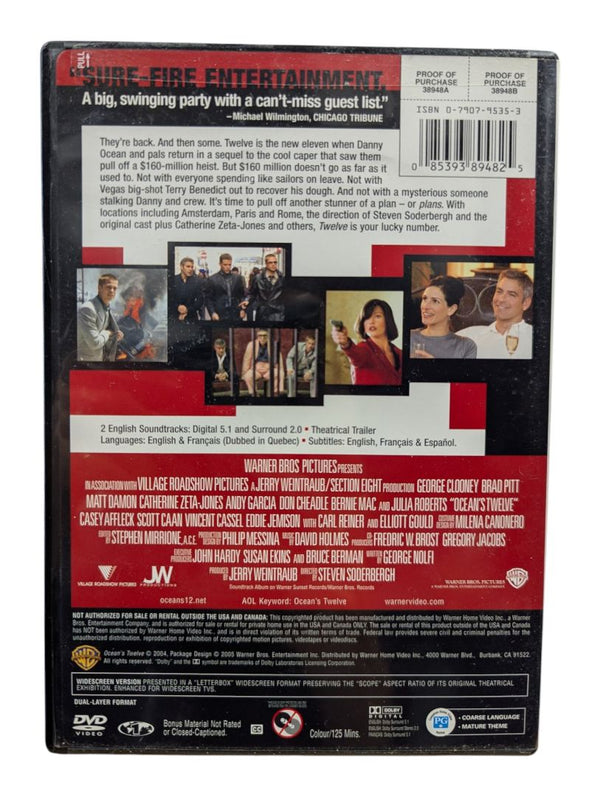 Ocean’s Twelve – Widescreen Edition DVD