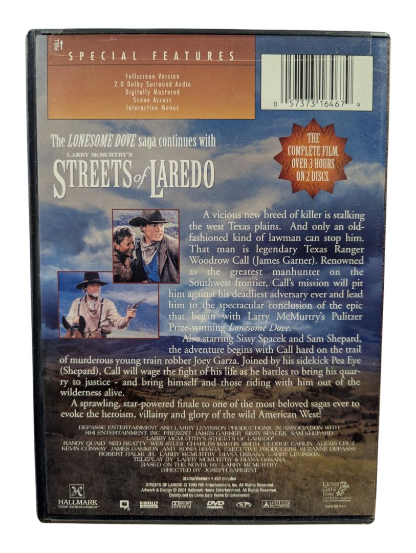 Larry McMurtry’s Streets of Laredo – 2-Disc DVD
