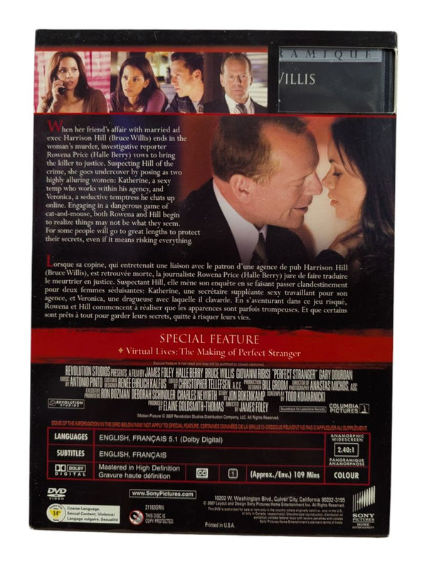 Perfect Stranger DVD – Halle Berry & Bruce Willis