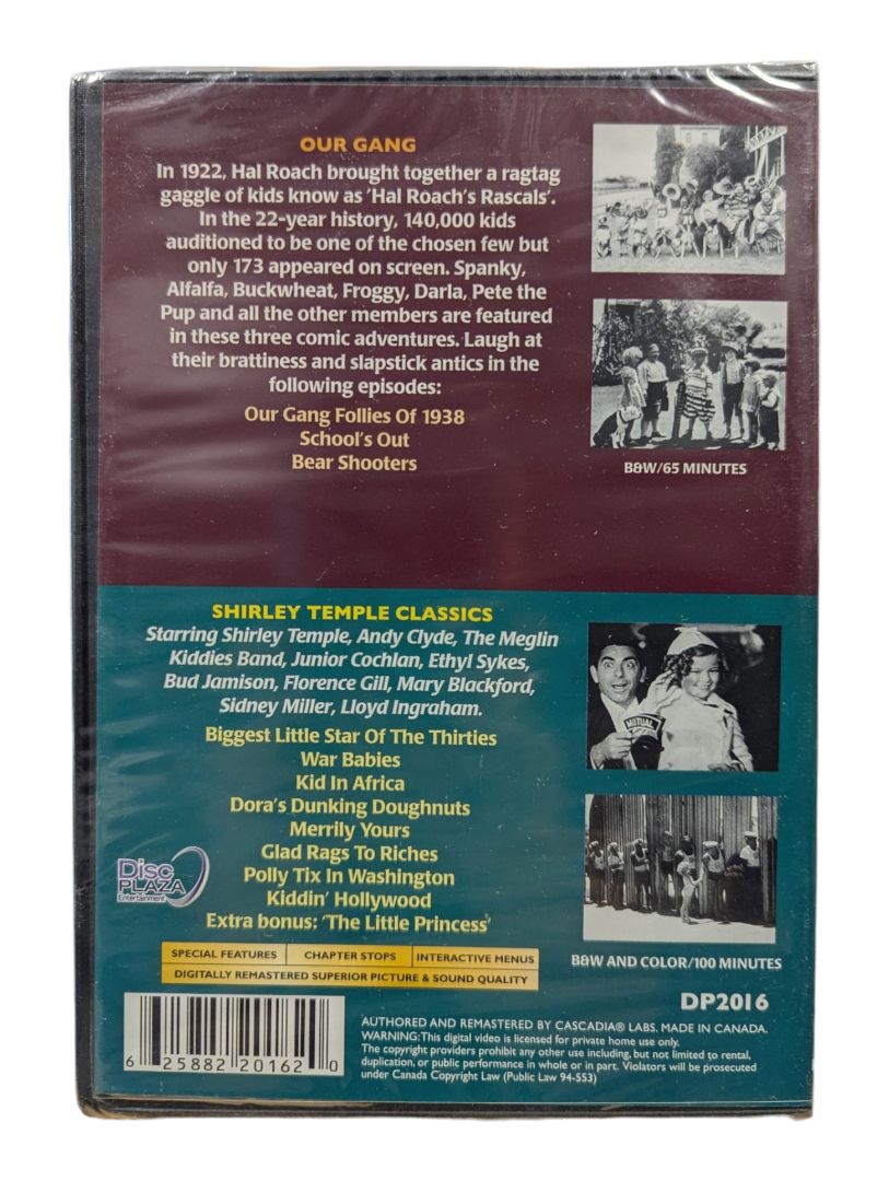 Hal Roach’s Little Rascals / Shirley Temple Classics Double Feature DVD
