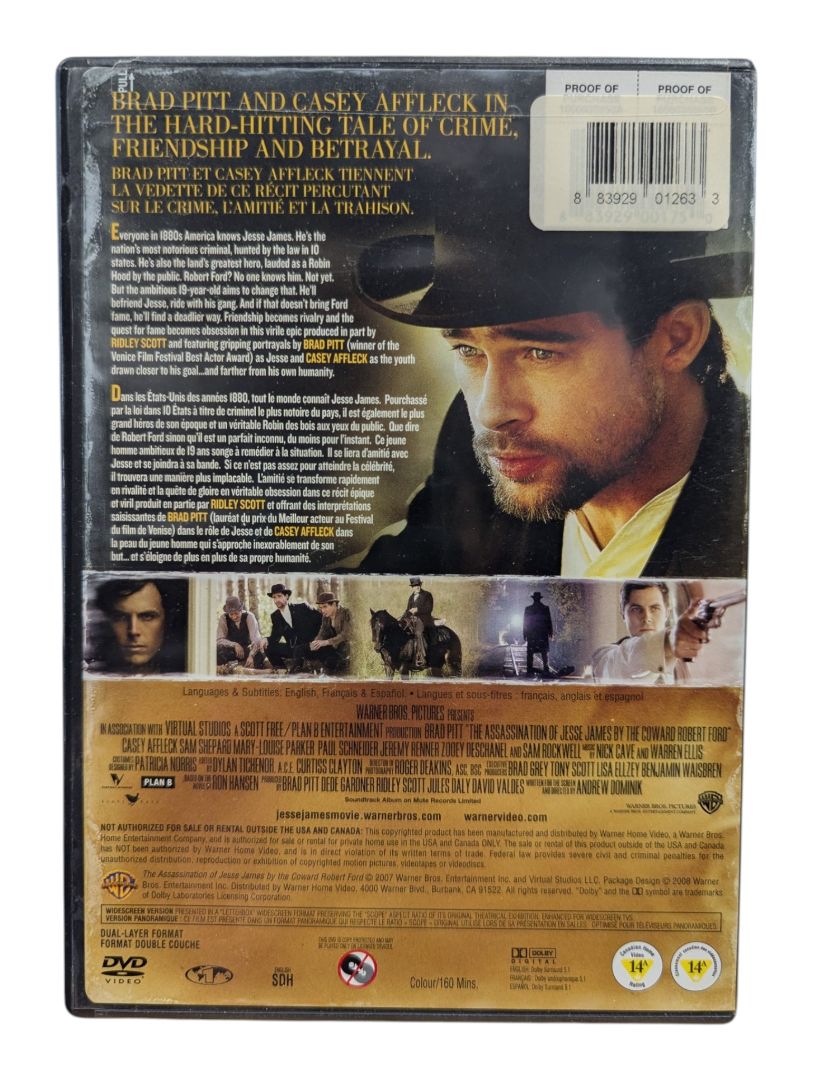 The Assassination of Jesse James by the Coward Robert Ford DVD