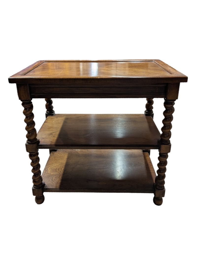 Traditional Barley Twist Two-Tier Side Table