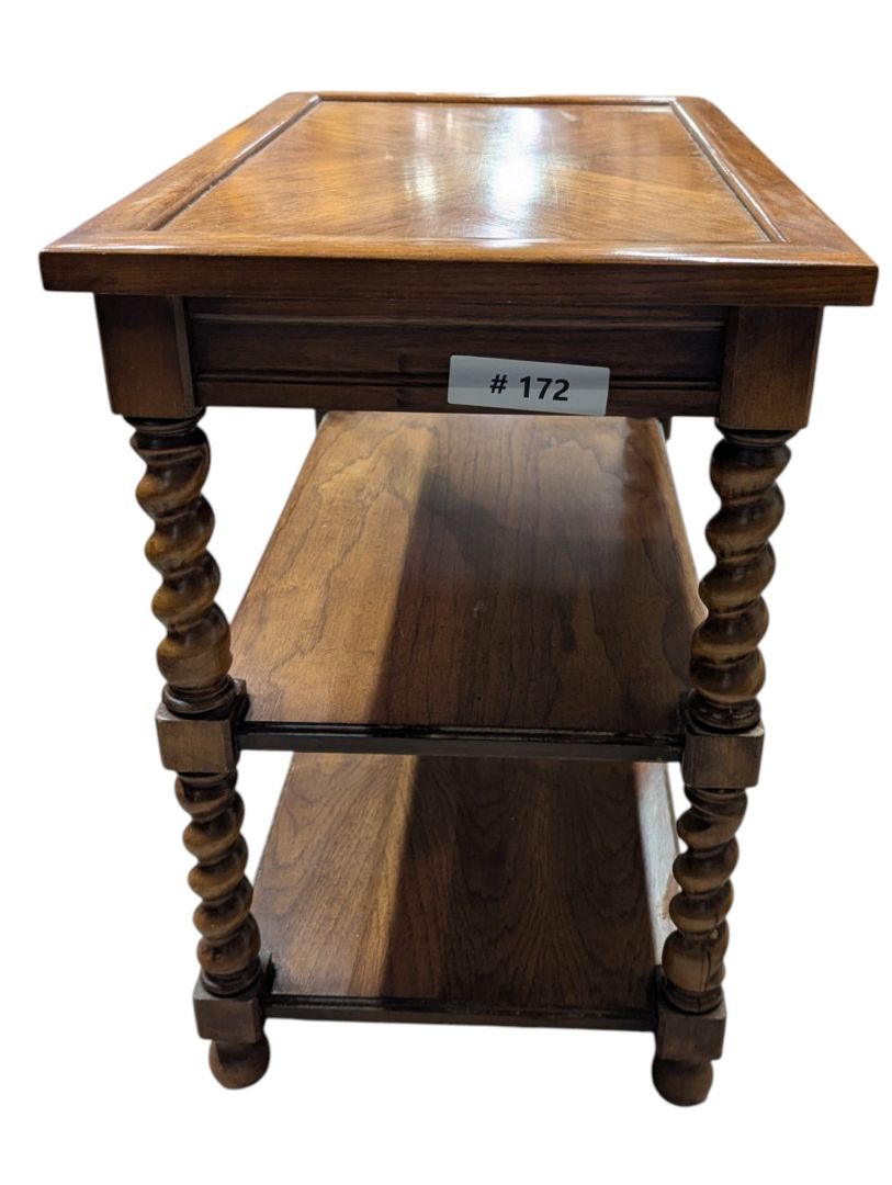 Traditional Barley Twist Two-Tier Side Table