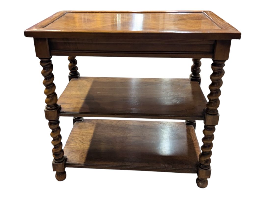 Traditional Barley Twist Two-Tier Side Table