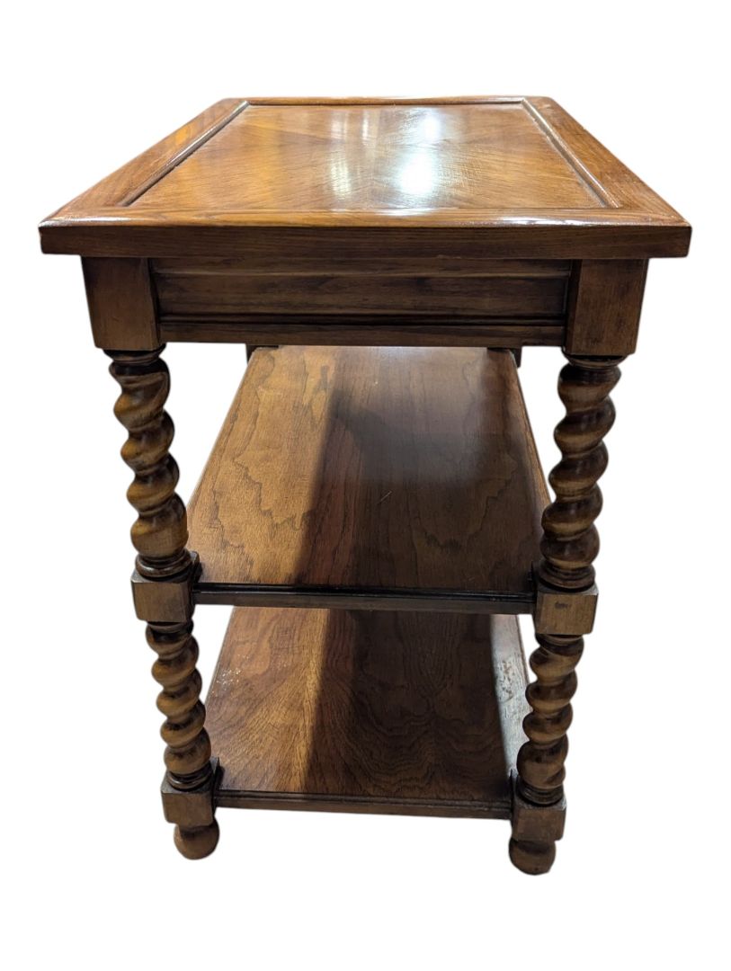 Traditional Barley Twist Two-Tier Side Table