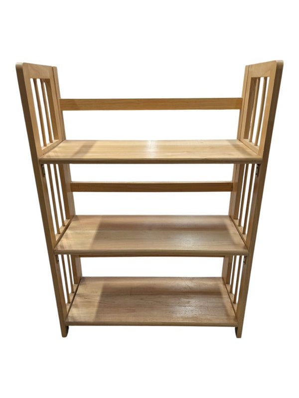 Folding Wooden 3-Tier Display Shelf