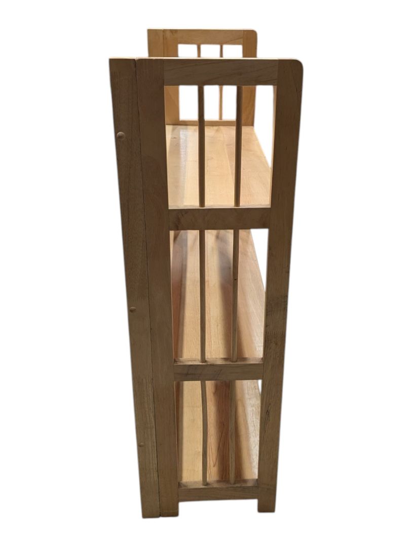 Folding Wooden 3-Tier Display Shelf