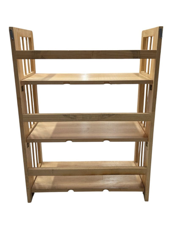 Folding Wooden 3-Tier Display Shelf