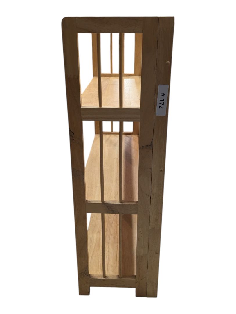 Folding Wooden 3-Tier Display Shelf