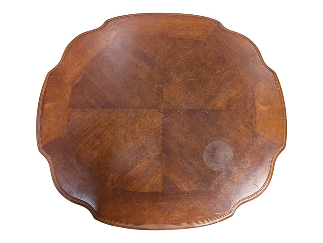 Traditional Queen Anne Style Wood Side Table