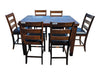 Counter-Height Extendable Dining Table with 6 Chairs