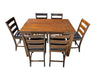 Counter-Height Extendable Dining Table with 6 Chairs