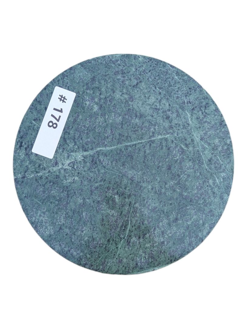 Round Green Stone-Top Barley Twist Pedestal Table
