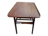 Mid-Century Modern Wood Side Table with Magazine Rack