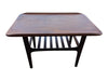Mid-Century Modern Wood Side Table with Magazine Rack