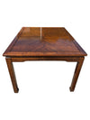 Vintage Extendable Wood Dining Table with 4 Cane-Back Chairs