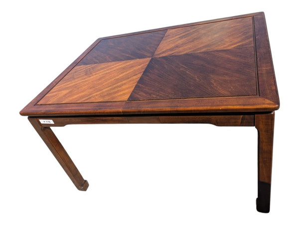 Vintage Extendable Wood Dining Table with 4 Cane-Back Chairs