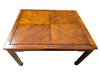 Vintage Extendable Wood Dining Table with 4 Cane-Back Chairs