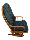 Wood Glider Rocking Chair with Upholstered Cushions