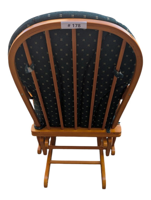 Wood Glider Rocking Chair with Upholstered Cushions