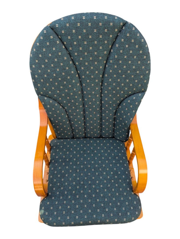 Wood Glider Rocking Chair with Upholstered Cushions